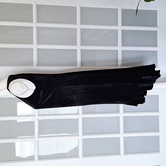 Vintage CDC Petite Velvet High Low Flounce Hem Dress - Picture 5 of 11